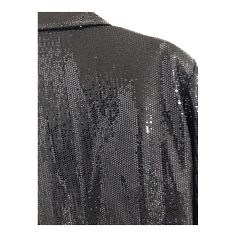 Black sequin single breasted elegant evening blaz… - image 9
